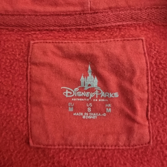 Mickey Mouse Disney World Red Full Zip Up Hoodie Sweatshirt - Picture 7 of 7